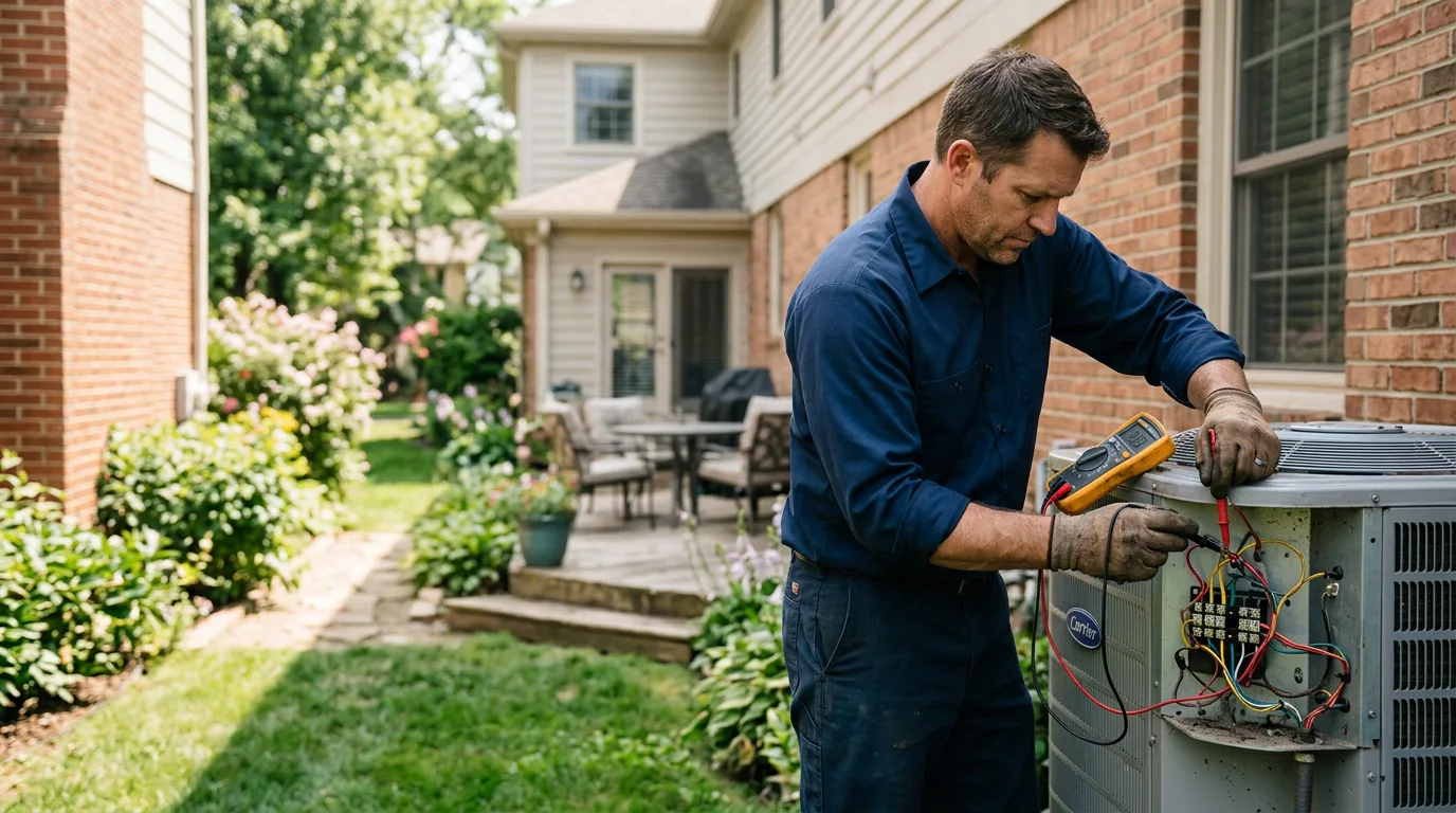 HVAC technician working near Wilkesville, OH